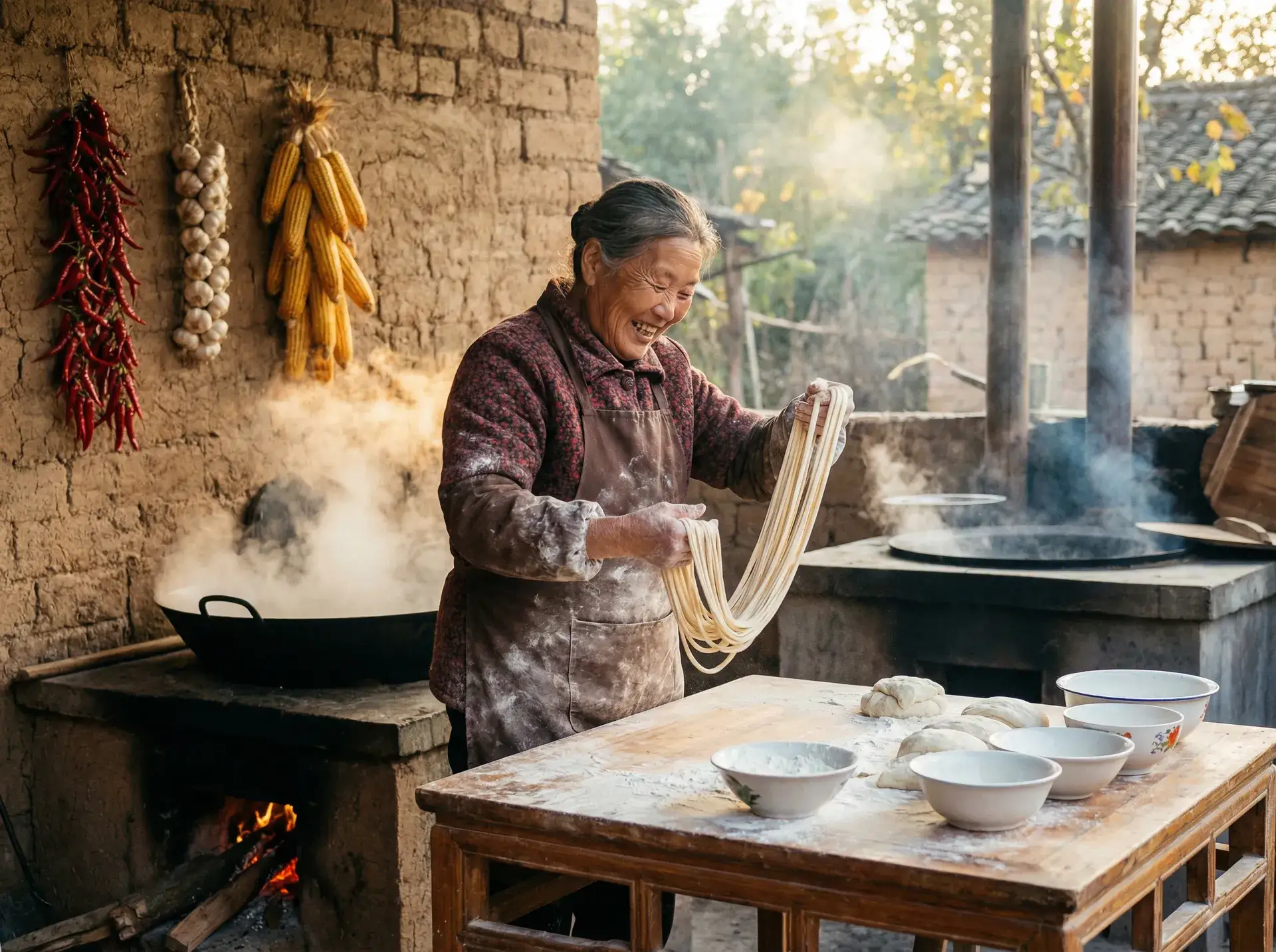 农家大嫂手擀面 - 匿名聊天网站 乡村美食